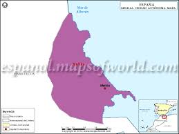 Bordered by morocco, it lies along the boundary between the mediterranean sea and the atlantic ocean.it is one of nine populated spanish territories in africa and, along with melilla, one of two. Mapa De Melilla Mapa Melilla Espana