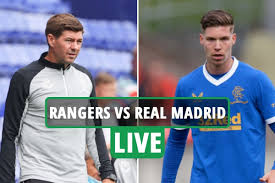 Suivez en live sur foot mercato, le match de club friendlies 1 de amicaux club entre glasgow rangers et real madrid. Rangers 2 Real Madrid 1 Live Reaction Sakala And Itten On Target As Gerrard S Men Triumph Over Ten Man Los Blancos