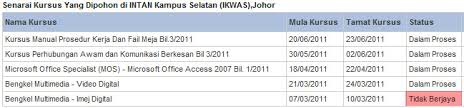Kepada penjawat awam seluruh negara ini harapan perdana menteri. Permohonan Kursus Secara Online Di Intan Mia Liana