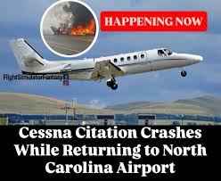 A Cessna 550 Citation II, registered as N257BW, went down while attempting  to land at Statesville Regional Airport in North Carolina. Authorities say  six people were on board the aircraft. Five fatalities