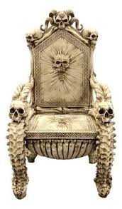 56 H Fantasy Underworld White Walker Skeleton Spines Bones Skull Throne Chair Throne Chair Chair Chair Drawing