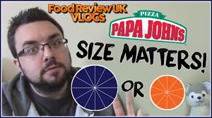 Papa Johns Uk Size Matters Food Review Uk Vlogs