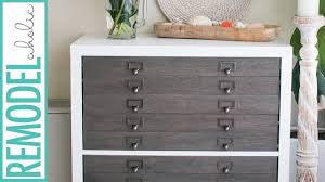 The file cabinet was easy to assemble; Ikea Hack Kallax Shelf To Flat File Cabinet Drawers Youtube