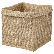Panier de rangement en jute tressé. Tjillevips Panier Jute Ikea