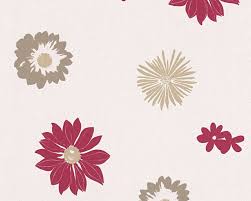 Only the best hd background pictures. A S Creation Wallpaper Flowers Brown Cream Red 347703