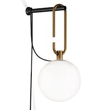 Artemide Lampe Murale Applique Nh1217 Wall Led Verre Souffle Et Laiton Myareadesign It