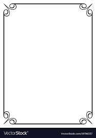 Vector Simple Black Calligraph Ornamental Decorative Frame Pattern Download A Free Preview Or High Qual Frame Border Design Vintage Frames Vector Frame Vector