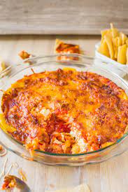 Baked Triple Cheese Salsa Chip Dip Recipe Averie Cooks