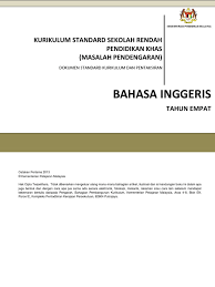 Tahap i modul teras asas modul teras tema modul elektif pendidikan khas masalah pembelajaran masalah pendengaran mas. Dskp Bahasa Inggeris Komunikasi Kssr Pkhas Masalah Pendengaran Tahun 4