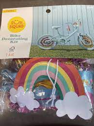 Sun Squad- Bike Decorating Kit Rainbow Pink and Gold Garland Kit 089 | eBay