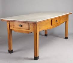 Patisserie Table From The Art Deco Period Once In A Bakery In Villefranche Sur Saone In The Beaujo Antique Work Table Marble Tables Design Old Kitchen Tables
