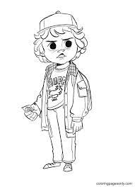 Stranger things coloring pages elevenangerthings fanart coloringpages drawing art easy drawings. Dustin In Stranger Things Coloring Pages Stranger Things Coloring Pages Coloring Pages For Kids And Adults