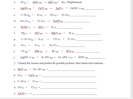 • reactions involving free elements as either reactants or products are redox. Solved For Part 1 Balance And Classify The Following Rea Chegg Com