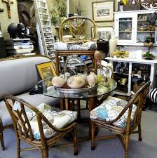 Vintage 1950 S Mcguire Furniture Of San Francisco Set Of Four Rattan Chairs And Glass Top Rattan Table Excellent Co Mcguire Furniture Rattan Table Rattan Chair