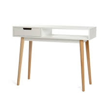 schreibtisch eichenholz weiss ca l 100 x b 40 x h 76 cm depot de schreibtisch schmal schreibtisch offene regale