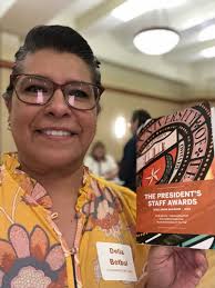 Look who won a 2023 Outstanding Staff Award! We'd like to extend our  congratulations to Delia Botbol, the #BSoM Bands Program Coordinator. She's  also the Color Guard Director, manages hundreds of students,