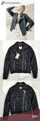 Moon River Vegan Leather Moto Zip Jacket Vegan Leather Jacket Nordstrom Jackets Vegan Leather