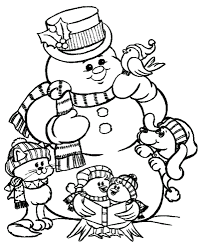The snowman on this lovely doodle colouring page will really stand out once you've coloured in the detailed background behind him. 30 Free Snowman Coloring Pages Printable