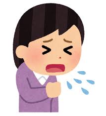 咳をする人のイラスト（女性） | かわいいフリー素材集 いらすとや