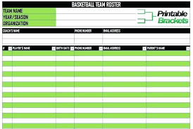 Basketball Depth Chart Template Thepostcode Co