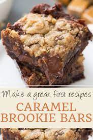 Caramel Brookie Bars Dessert Dessert Recipes Easy Dessert Recipes Easy Desserts De Dessert Recipes Easy Dessert Recipes Quick Awesome French Toast Recipe