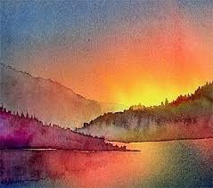 Alaska Sunset Easy Beginners Painting Watercolor Paintings Easy Beginner Painting Watercolor Sunset It was made with the simple brush strokes and. alaska sunset easy beginners painting