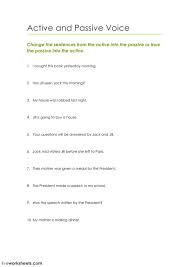 Coffee grown in south america is. Active And Passive Voice Worksheet