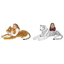 Melissa Doug Giant Tiger Lifelike Stuffed Animal Over 5 Feet Long White Tiger Giant Stuffed Animal M Giant Stuffed Animals Tiger Stuffed Animal Animals