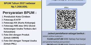 Untuk mendaftarkan supaya mendapatkan bpum 2021 ini, pelaku umkm bisa mengusulkan diri ke dinas koperasi usaha kecil menengah (kadiskop ukm) kabupaten atau kota di wilayah. Pendaftaran Bpum Kota Cirebon Dibuka Hari Ini Pemerintah Daerah Kota Cirebon