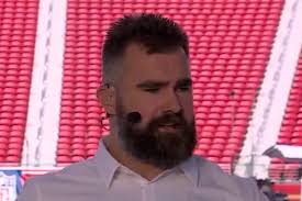Jason Kelce leaves ESPN viewers in laughter with remark about his moobs in  new shirt just seconds into MNF debut
