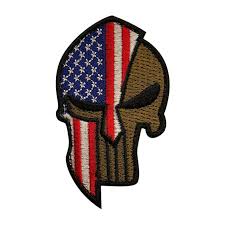 Black And Red American Flag Patch Meaning American Flag Spartan Helmet Punisher Skull Patch Embroidered Hook With Images Punisher Skull Tattoo
