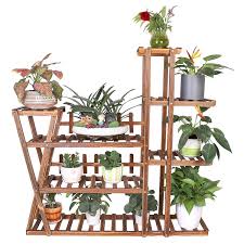 Maybe you would like to learn more about one of these? Unho Wood Plant Stand Indoor Plant Shelf Display Flower Steps Plant Ladder Stand Garden Shelves 46 X 10 X 46 Inch Buy Online In Portugal At Desertcart Pt Productid 125666802