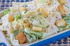 Chicken Caesar Pasta Salad Cold Pasta Salad Dinner Then Dessert