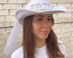 Bride Mini Cowgirl Hat W Veil