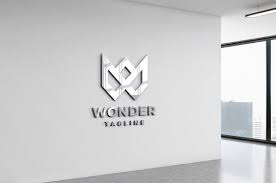 Designing wall signs for your clients or your own company? 45 3d Logo Mockup Psd Free Download For Branding Graphic Cloud