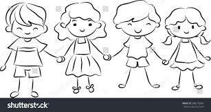 Keep your kids busy doing something fun and creative by printing out free coloring pages. Little Girl And Boy Holding Hands Royalty Free Stock Vector 288278384 Avopix Com