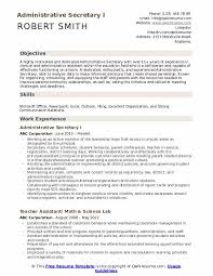 Followings are the resume objective points for the job of executive secretary in profit oriented organization. Administrative Secretary Resume Samples Qwikresume