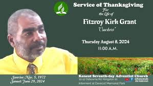 Thanksgiving Service for the life of Fitzroy "Crackers" Grant