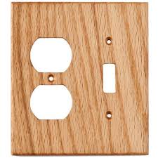 Oak Wood Wall Plates 2 Gang Combo Light Switch Duplex Outlet Cover Plates On Wall Wood Wall Oak Wood