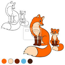Fuchs malvorlage kostenlos fuchse ausmalbilder from media.happycolorz.de. Malvorlage Farbe Fuchs Mutter Fuchs Mit Ihrem Kleinen Sussen Fototapete Fototapeten Farbung Fox Skizzierten Myloview De