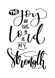 And do not be grieved, for the joy of the lord is your strength. psalm 28:7 esv / 184 helpful votes The Joy Of The Lord Is My Strength On White Background Bible Verse Hand Lettered Quote Modern Calligraphy Christian Poster Tasmeemme Com