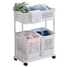 Check spelling or type a new query. Rcircle 2 Tier Rolling Storage Basket Trolley Laundry Sorter Cart Shelf Floor Standing Hamper High Capacity Dirty Clothes Basket Utility Storage Organizer For Washing Bin Kitchen Basin Buy Online In Dominica At Dominica Desertcart Com Productid