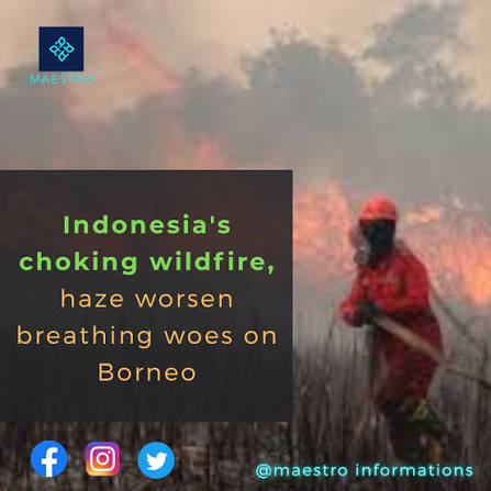 PONTIANAK, Indonesia (AFP) – Wildfires ravaging the Indonesian part of  Borneo island are choking communities as far away as Malaysia with putrid  haze, testing the resources and resolve of those having