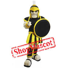 Black Yellow Trojan Warrior Mascot Costume