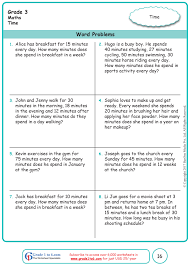 Word Problems In Time Word Problems Kids Math Worksheets 3rd Grade Math