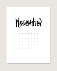 Free Calendar November 2017 Creative Calendar Free Calendar Calendar Design 2017