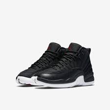 Black White Jordan 12 Retro Air Jordan 12 Retro Neoprene Black White Gym Red Air Jordans Retro Air Jordans Kids Shoes