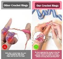 Amazon.com: XANGNIER Adjustable Crochet Ring for Finger ...