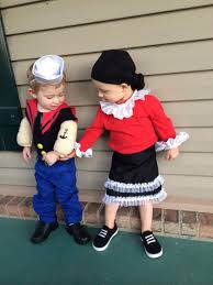 Popeye And Olive Oil Costume For Kids Matching Halloween Costumes Halloween Costumes For Kids Toddler Boy Halloween Costumes