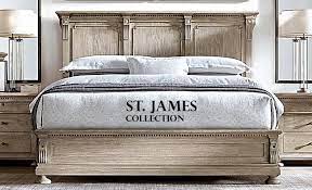 Deluxe faux leather platform bed with footboard. St James Collection Furniture Ideal